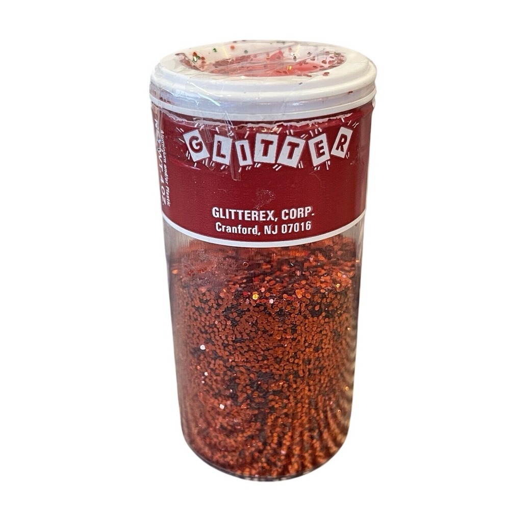 Glitterex Vintage Aluminium Red SPARKLE‎ Christmas Glitter Shaker Can 2/3 Full